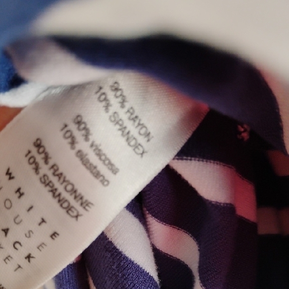 NWOT White House Black Market Striped Navy and White Dress - Picture 7 of 7